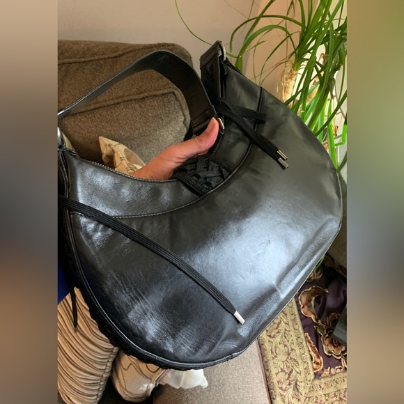 SOLD🔥Authentic DIOR ADMIT IT Lace up sides zip top clasp leather shoulder bag - Picture 12 of 16